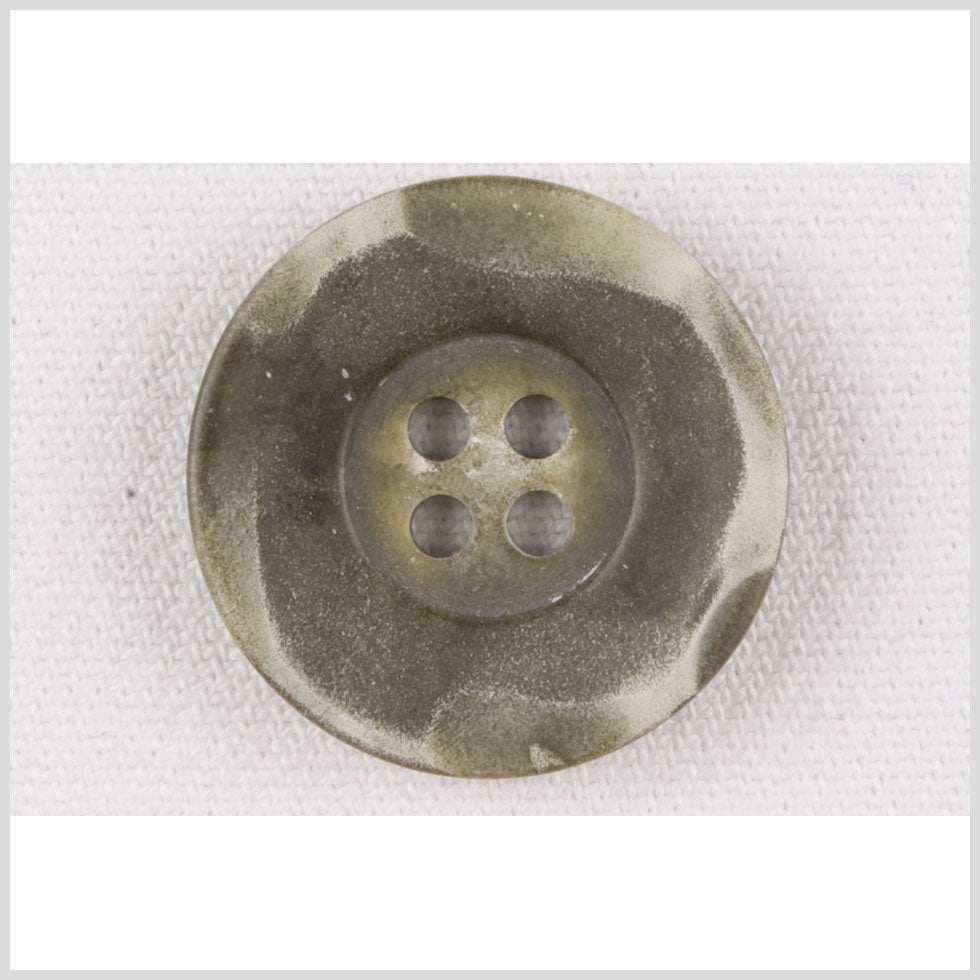 Plastic 4-Hole Button - 40L/25.5mm - Muted Green with Worn Edges - Joann Fabrics
