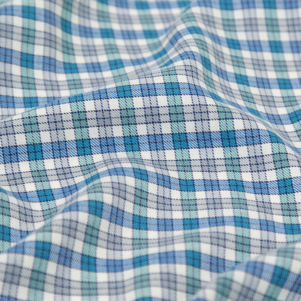 Bijou Blue, Gray Violet and Wasabi Plaid Cotton Twill - Joann Fabrics