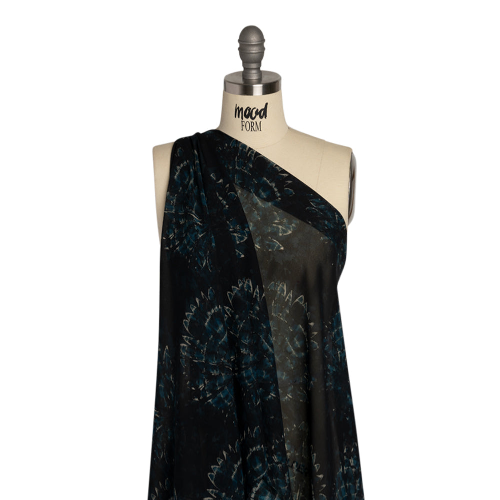 Mood Exclusive Navy All Fanned Out Viscose Chiffon - Joann Fabrics