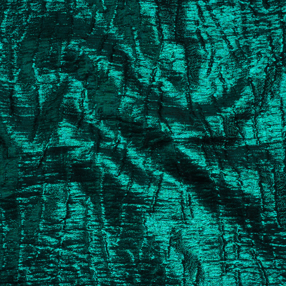 Metallic Brocade - Bright Teal Subtle Wrinkles - Kylie Collection - Joann Fabrics