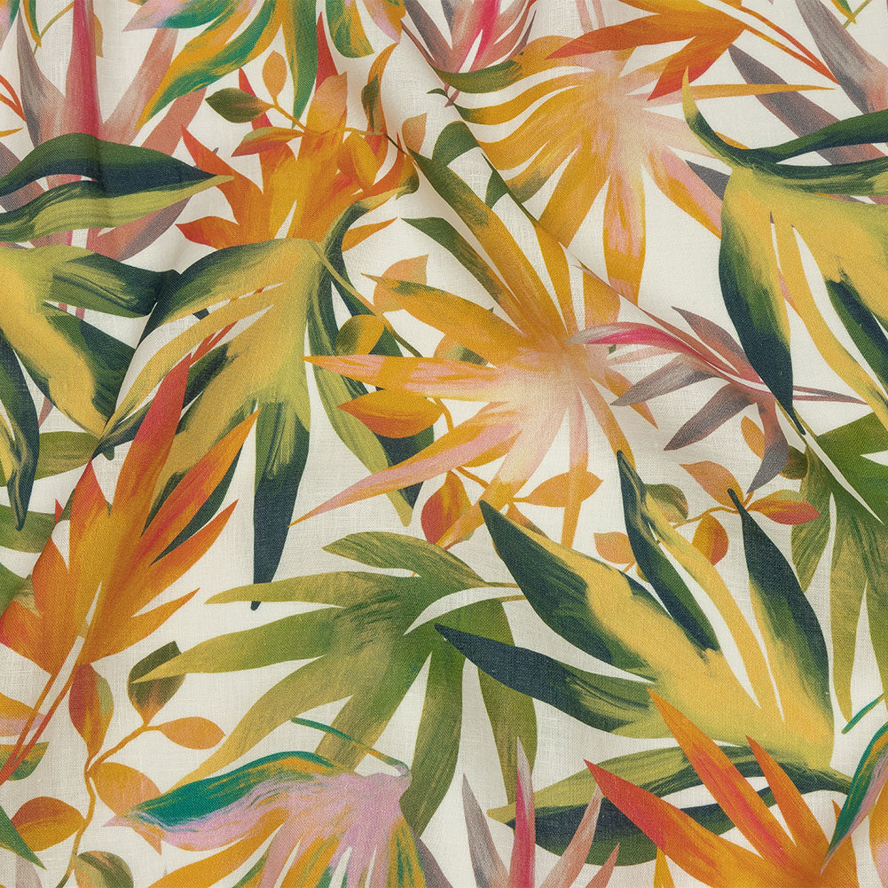 Orange, Pink and Green Zesty Tropics Medium Weight Linen Woven - Joann Fabrics