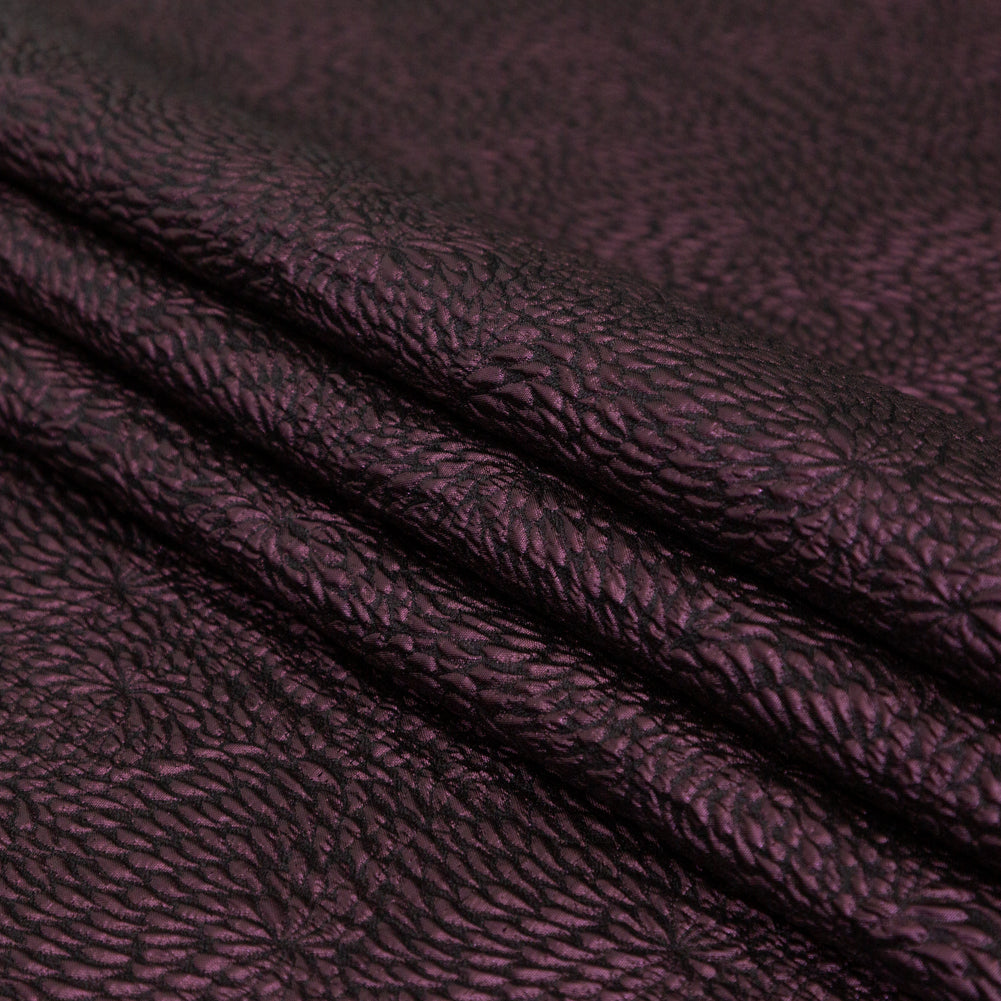 Metallic Aubergine Floral Double-Layer Organza Brocade - Joann Fabrics