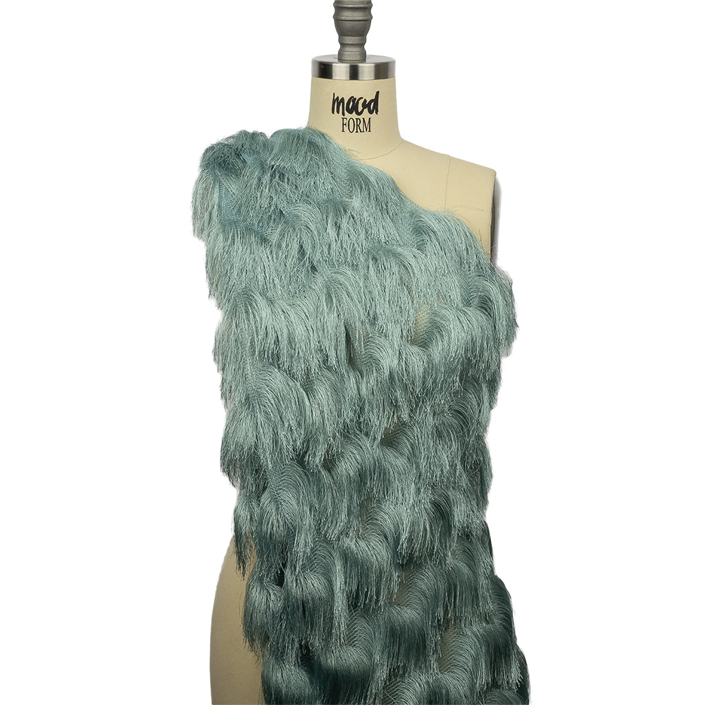Dusty Green Zig Zag Fringe Mesh - Joann Fabrics