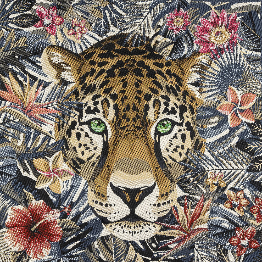 French Charcoal Jungle Fever Oversized Square Patch - 18.875