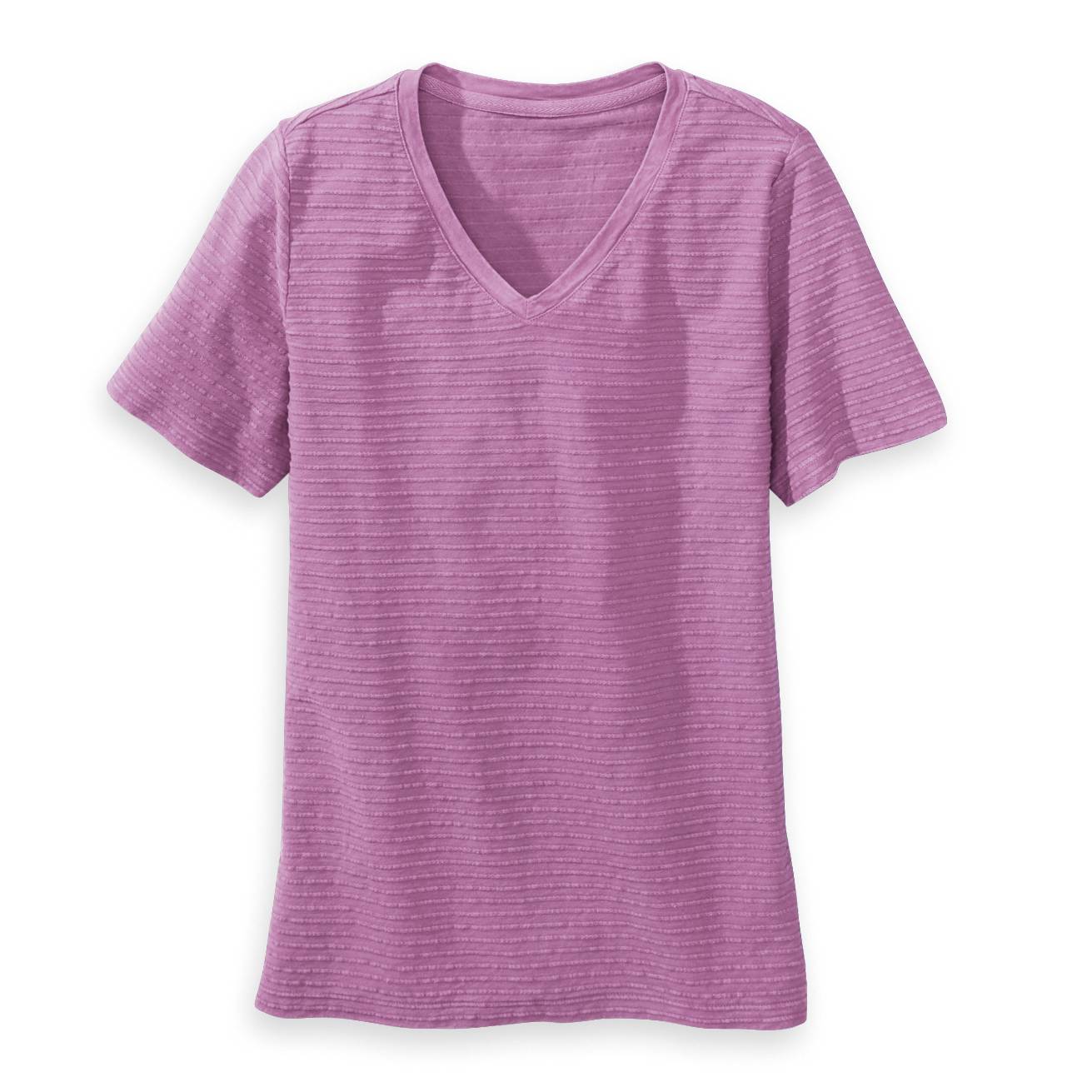 Raised Rib Vneck Top - Northstyle Catalog