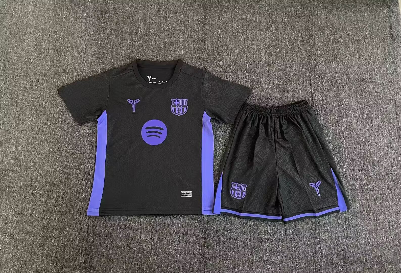 2025/2026 Barcelona Joint Version Black Football Jersey 1:1 Thai Quality Kids Size