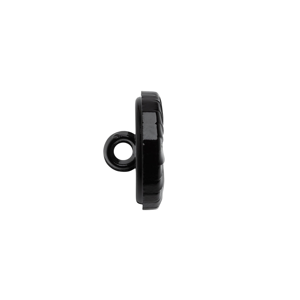 Plastic Shank Back Button - 24L/15mm - Black Faux Leather Wrapped - Joann Fabrics