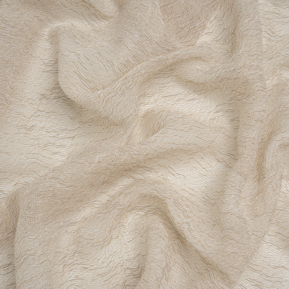Wrinkled Look Loosely Woven Double Wide Drapery Sheers Fabric - Parchment - British Imported - Joann Fabrics