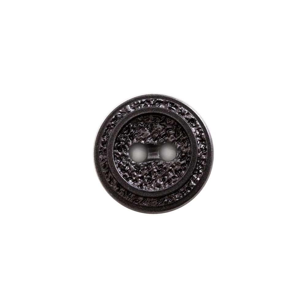Italian Black Gravel 2-Hole Button - 24L/15mm - Joann Fabrics