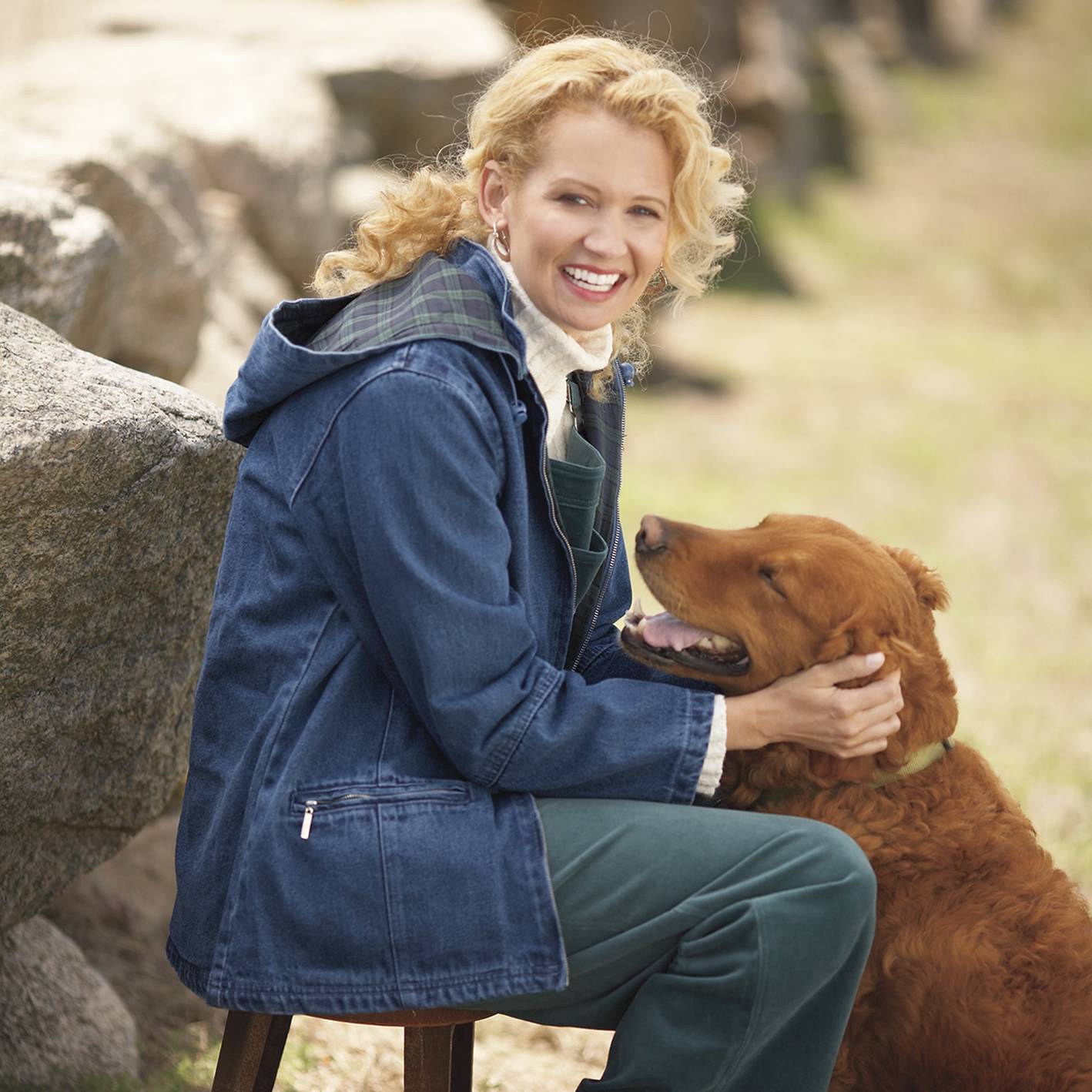 Flannel-Lined Denim Jacket, Zip Front, Detachable Hood, Zip Pockets - Northstyle Catalog