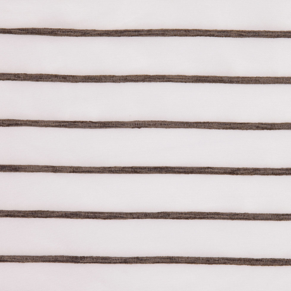 Ivory/Chocolate Stripes Striped Sheer - Joann Fabrics