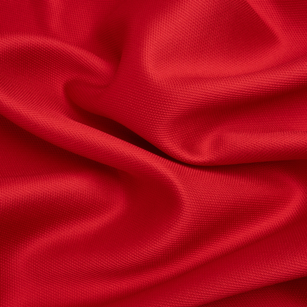 Polyester and Silk Mikado Pique Made in Italy - True Red - Premium Collection - Joann Fabrics