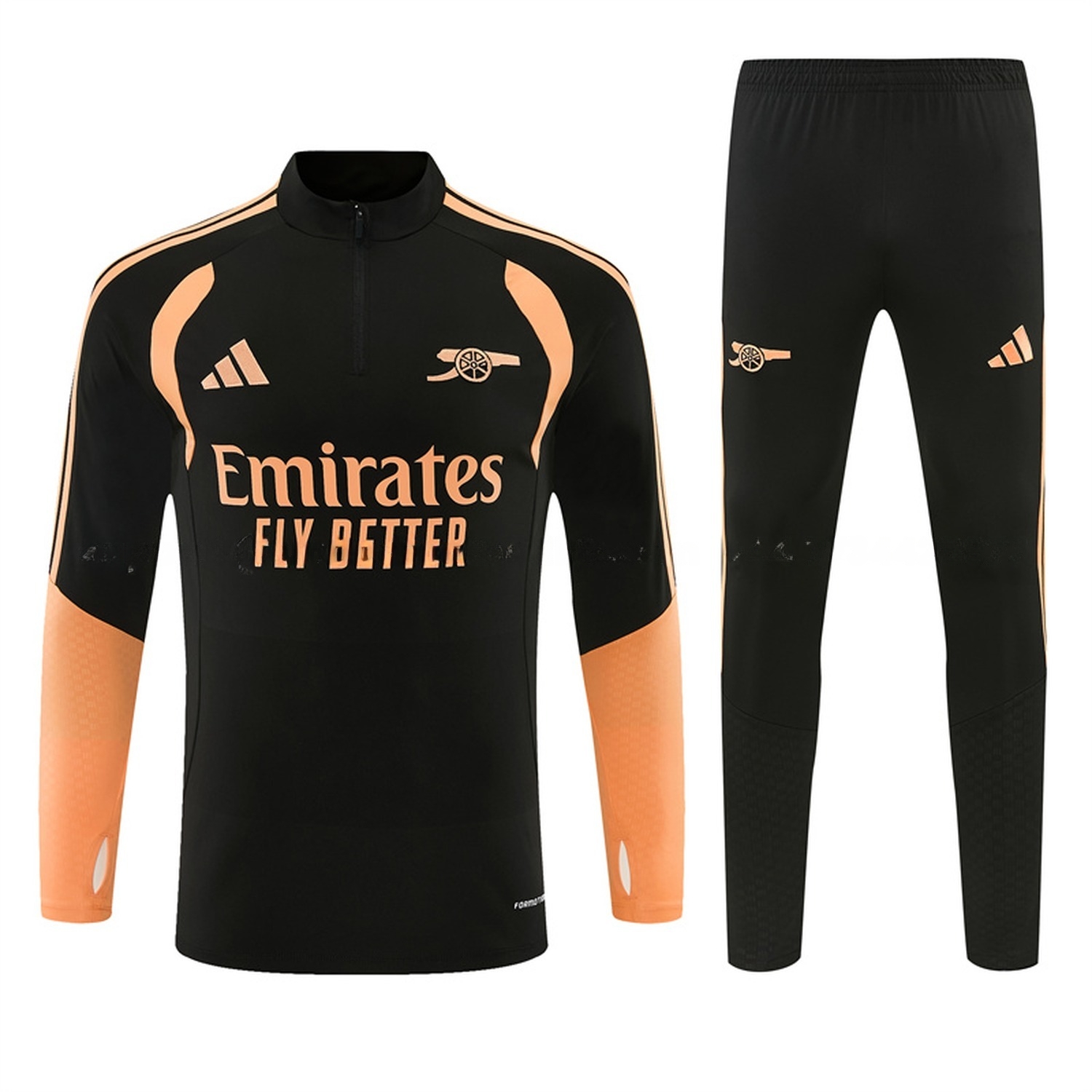 Arsenal 26-27 Long Sleeve Training Set - Black Top & Black Pants - UnitedFutballJersey
