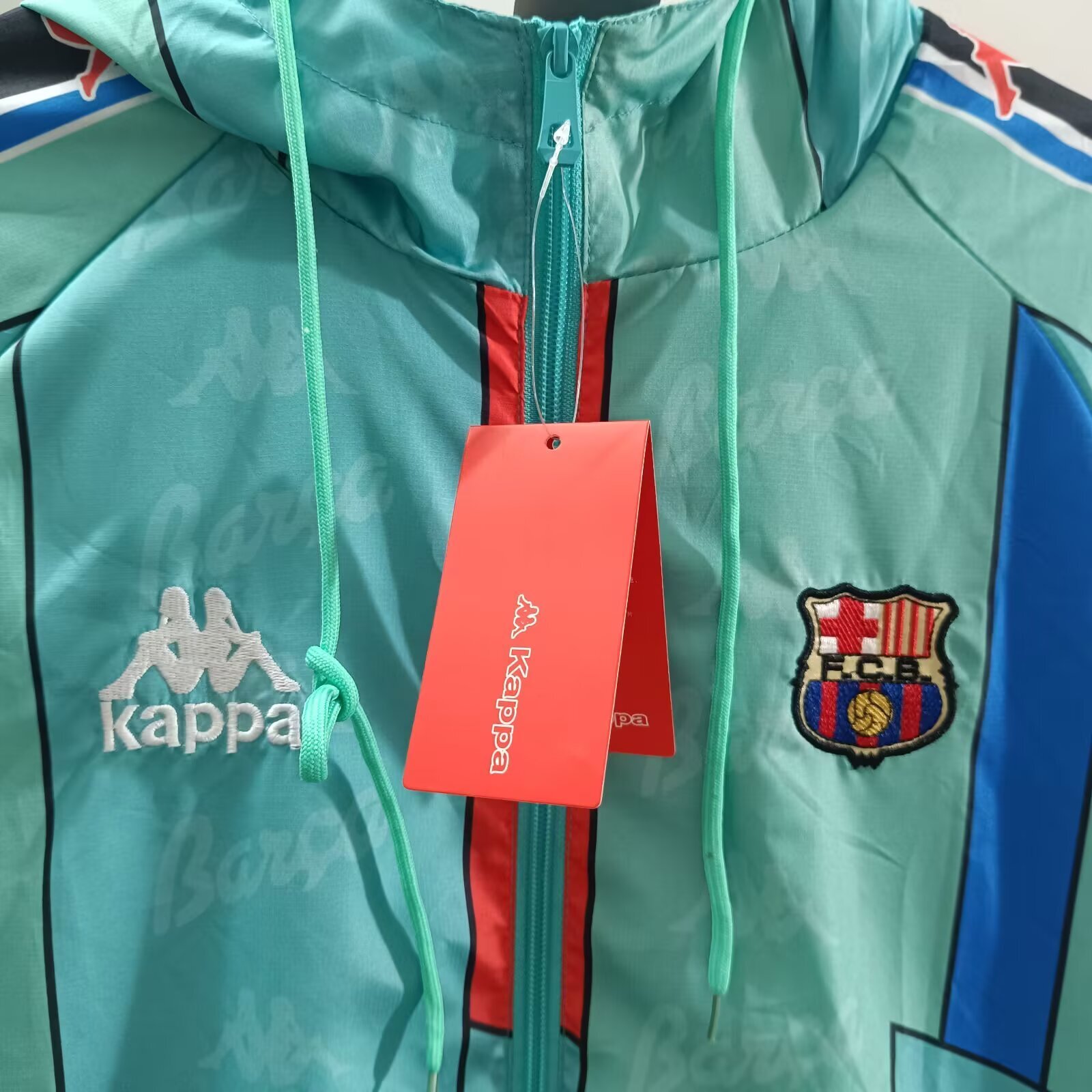 1996/1997 Retro Barcelona Windbreaker Green Jersey 1:1 Thai Quality