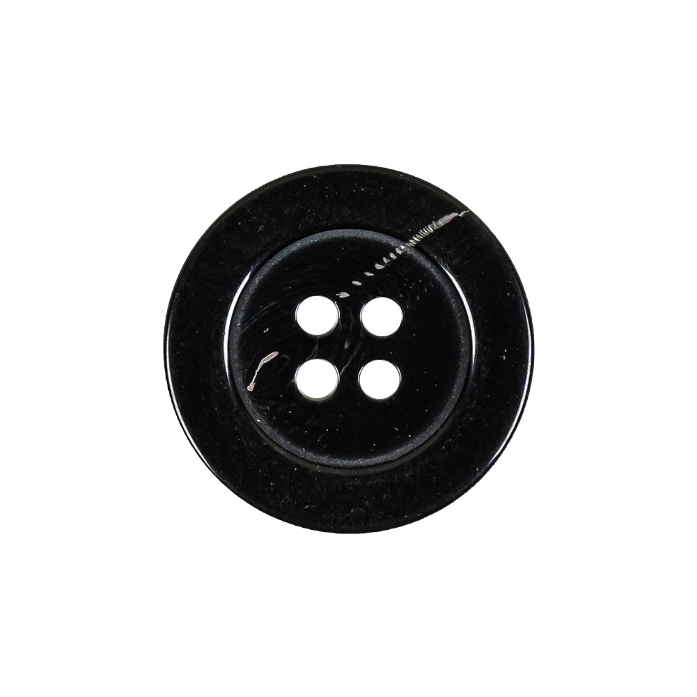Italian Shiny Black 4-Hole Plastic Button - 36L/23mm - Joann Fabrics