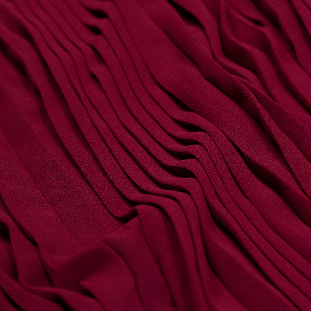Accordion Pleated Chiffon - Rhododendron Red - Etereo Collection - Joann Fabrics