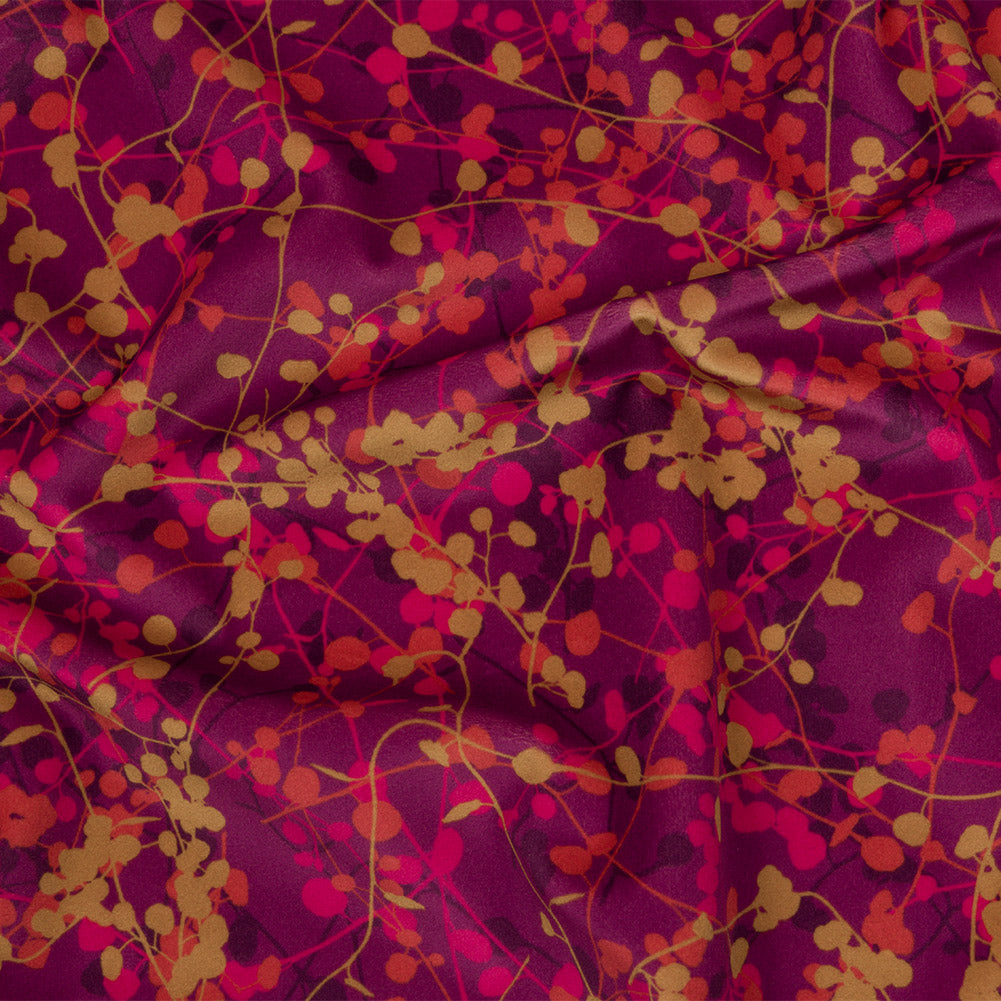 Printed Polyester Velvet - Sunset Berry Vines - British Imported - Joann Fabrics