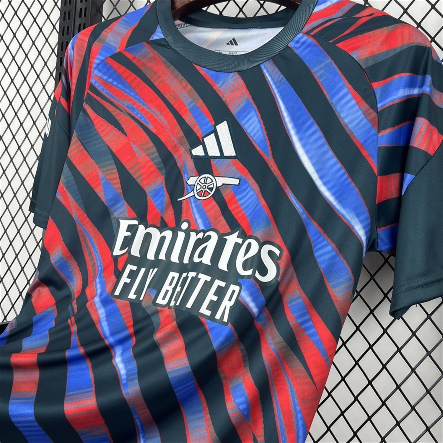 Arsenal 26-27 Red And Blue Twill Pre-Match Training Jersey - Fans Version - UnitedFutballJersey