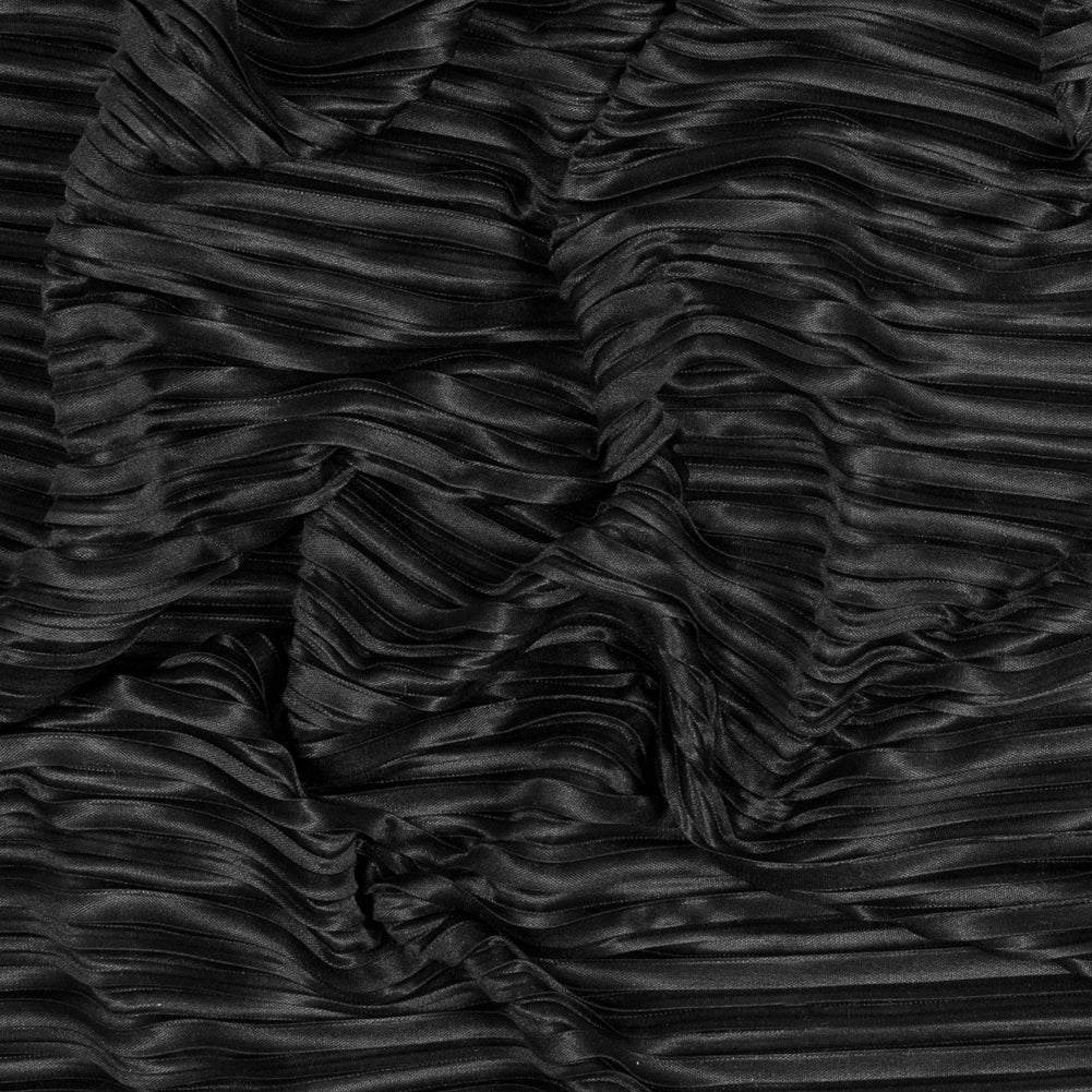 Italian Black Pleated Polyester Woven - Joann Fabrics