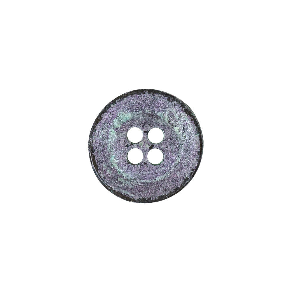 Italian Aqua and Lilac Oxidized Metal 4-Hole Button - 24L/15mm - Joann Fabrics