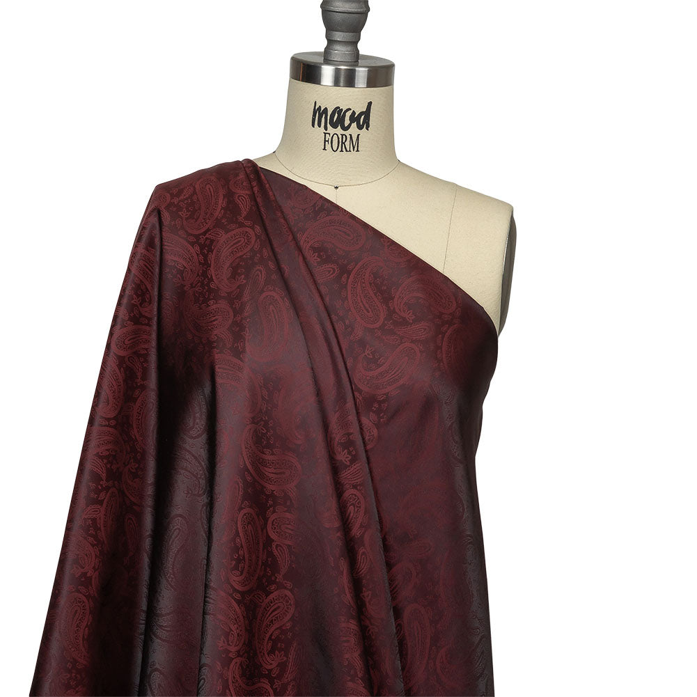 Maroon Paisley Jacquard Lining - Joann Fabrics