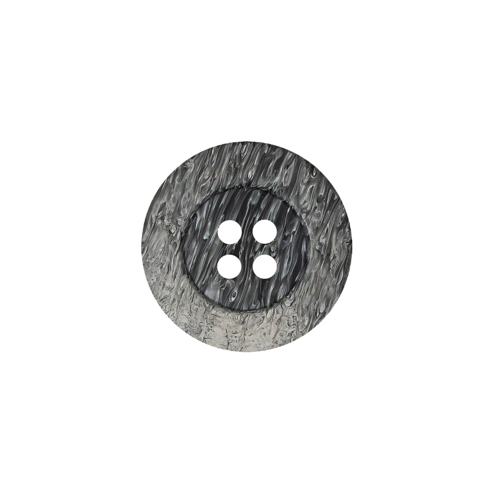 Gray and White Striated 4-Hole Plastic Button - 28L/18mm - Joann Fabrics