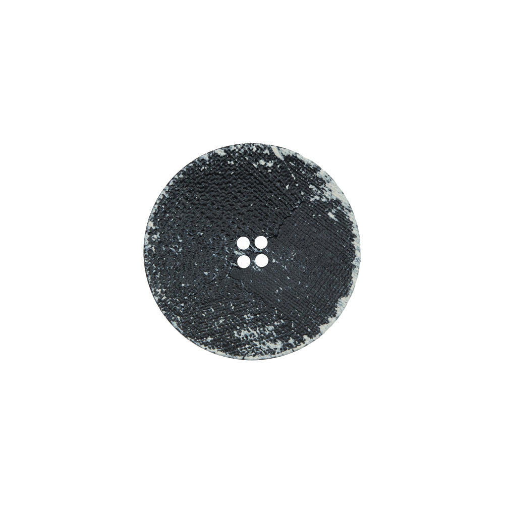 Italian Black and Natural Textured 4-Hole Button - 28L/18mm - Joann Fabrics