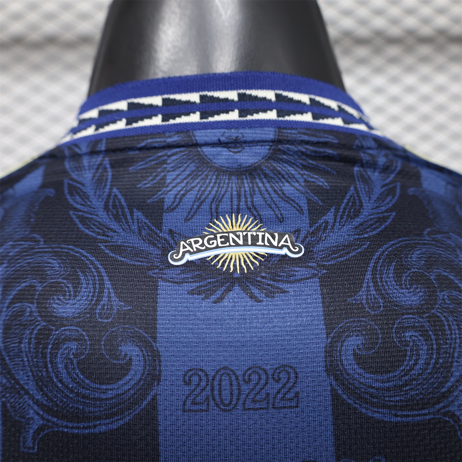 Argentina 2026 Dark Blue And Black Pattern Sun Special Edition Jersey - Player Version - UnitedFutballJersey