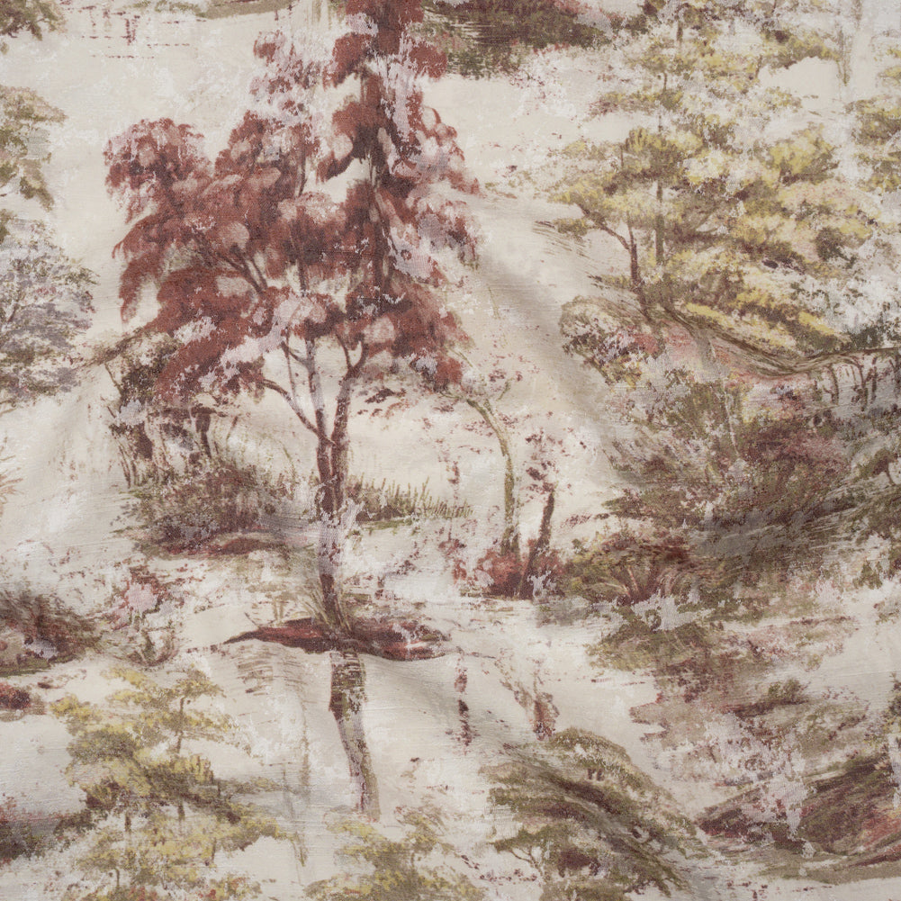 Drapery Jacquard Print - Vintage Dreamy Trees - British Imported - Joann Fabrics