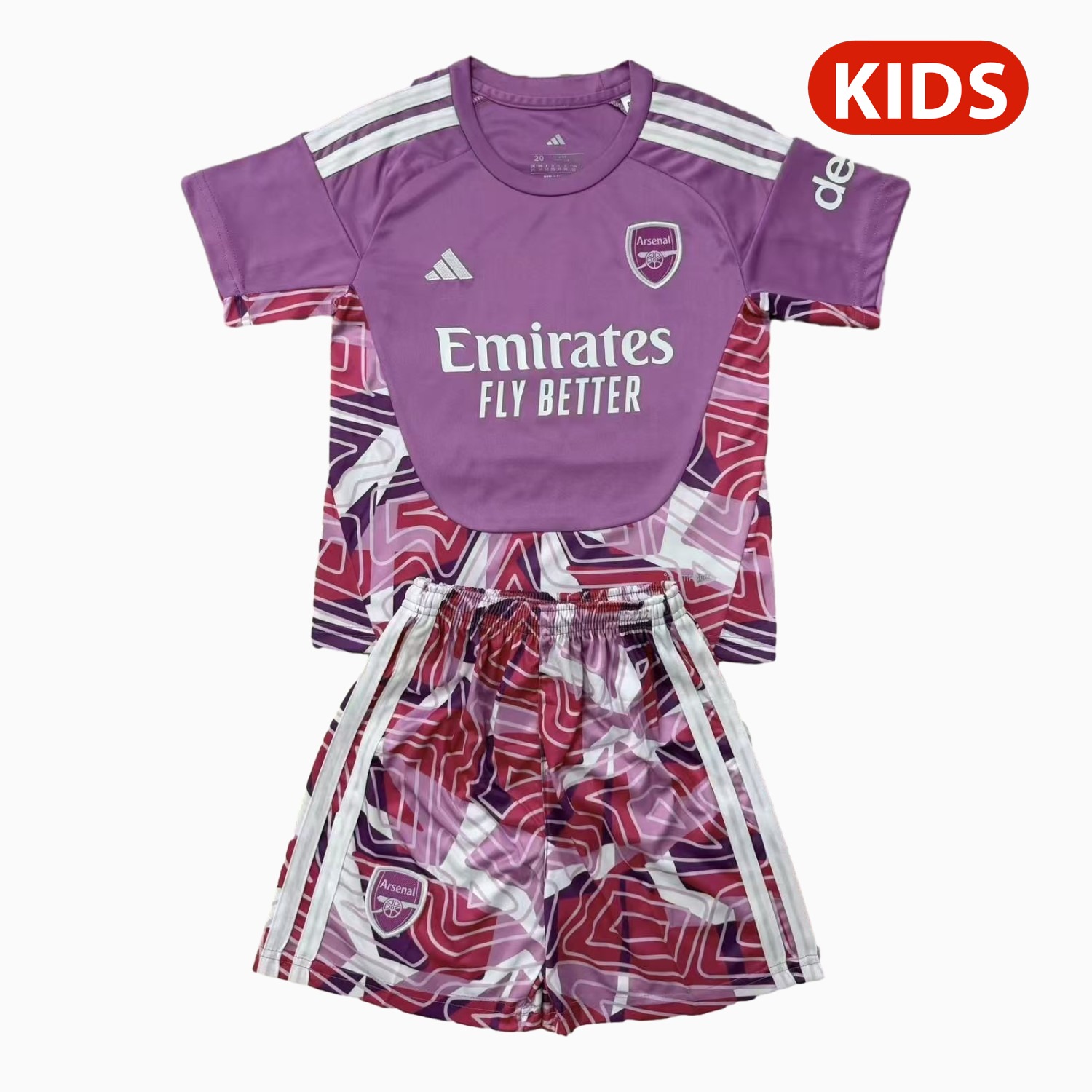 Arsenal 26-27 Pink Goalkeeper Kids Kit - UnitedFutballJersey