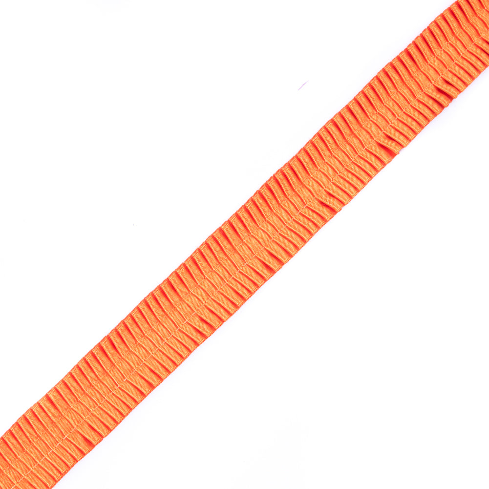 Italian Orange Deep Knife Pleated Trimming - 1