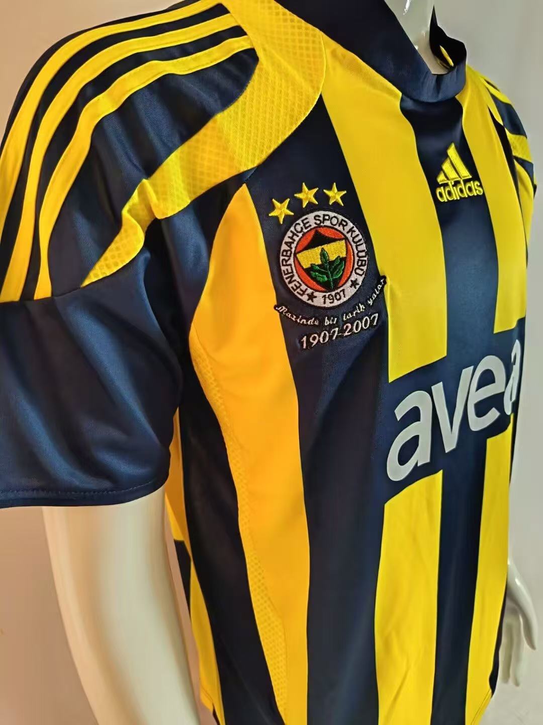 2007/2008 Retro Fenerbahce Home Football Shirt 1:1 Thai Quality