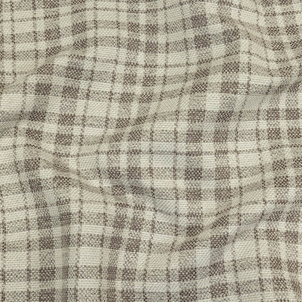 Khaki and Ivory Plaid Polyester Upholstery Tweed - Joann Fabrics