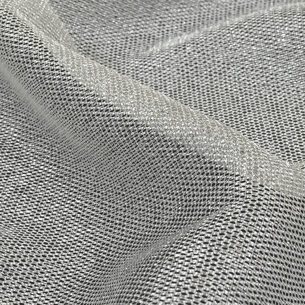Metallic Silver and White Luxe Novelty Mesh - Joann Fabrics