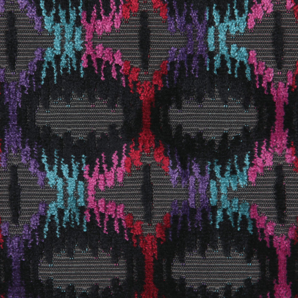 Zwart/Multi 6489 Geometric Velvet - Joann Fabrics