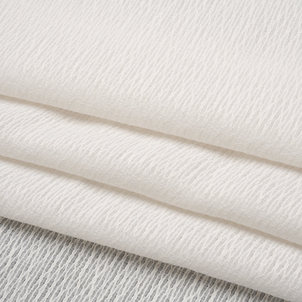 Corded Double Wide Drapery Sheers Fabric - Ecru Abstract Texture - British Imported - Joann Fabrics