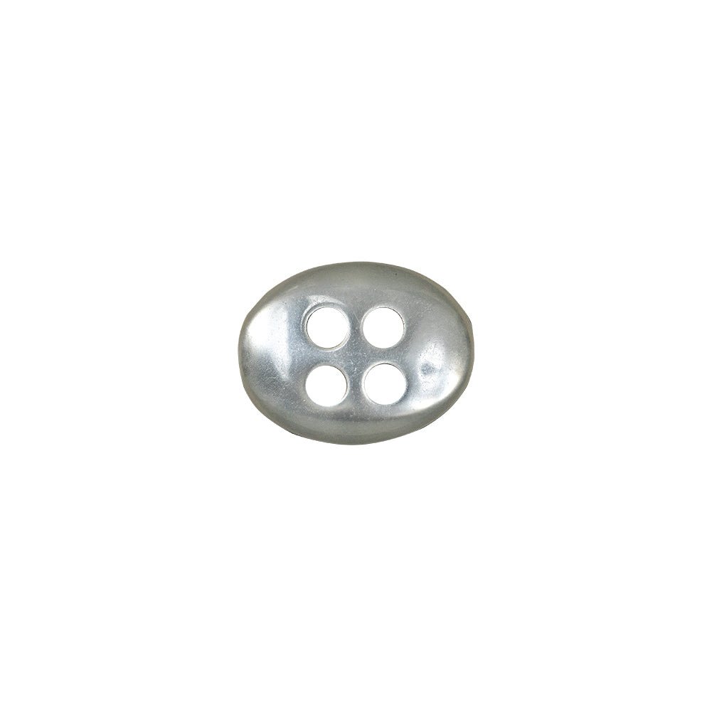 Silver Iridescent 4-Hole Oval-Shaped Plastic Button - 20L/12.5mm - Joann Fabrics