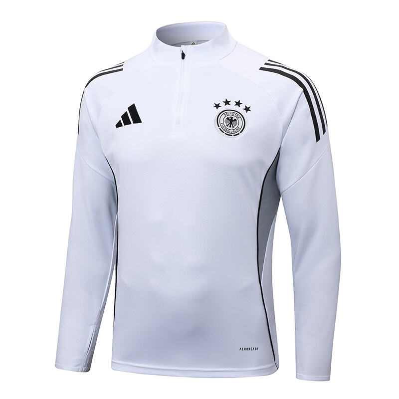 2025/2026 Germany Half-Pull Training Suit White Jersey Set