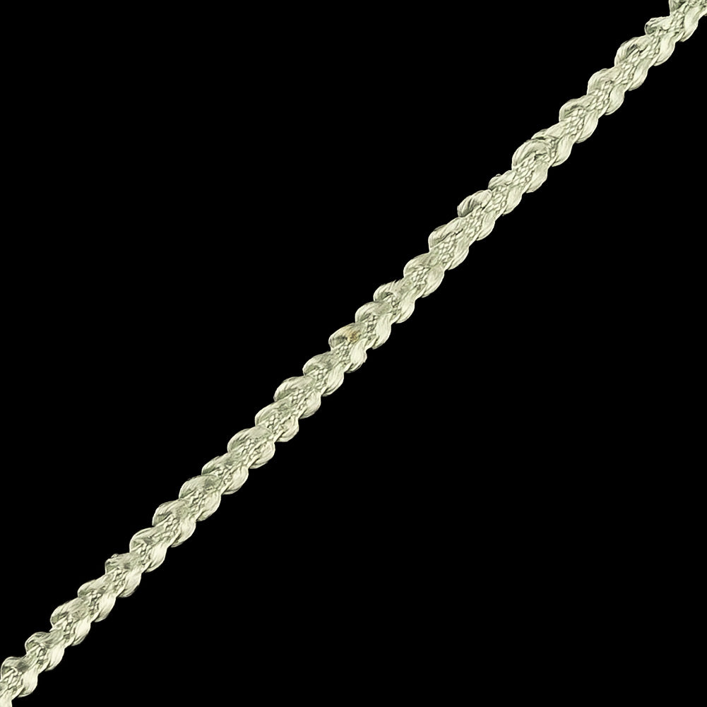Milky Green Cotton Blend Braided Trim - 0.1875