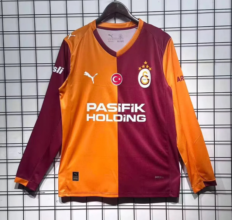 2025/2026 Long Sleeve Galatasaray Home Football Shirt 1:1 Thai Quality