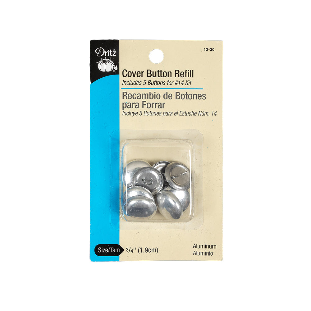 Dritz 5 PC Cover Button Refill Size 30 - 0.75