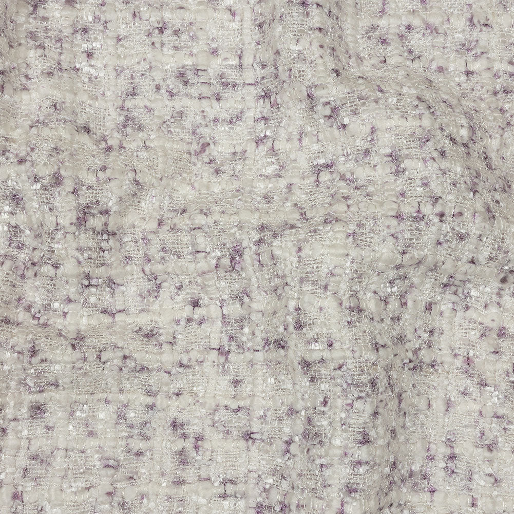 Newcastle White Sand and Lavender Frost Viscose and Acrylic Chenille Tweed - Joann Fabrics