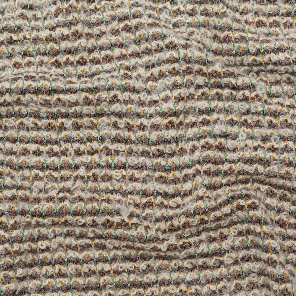 Irish Cream, Lime and Yellow Striped Blended Wool Knit - Joann Fabrics