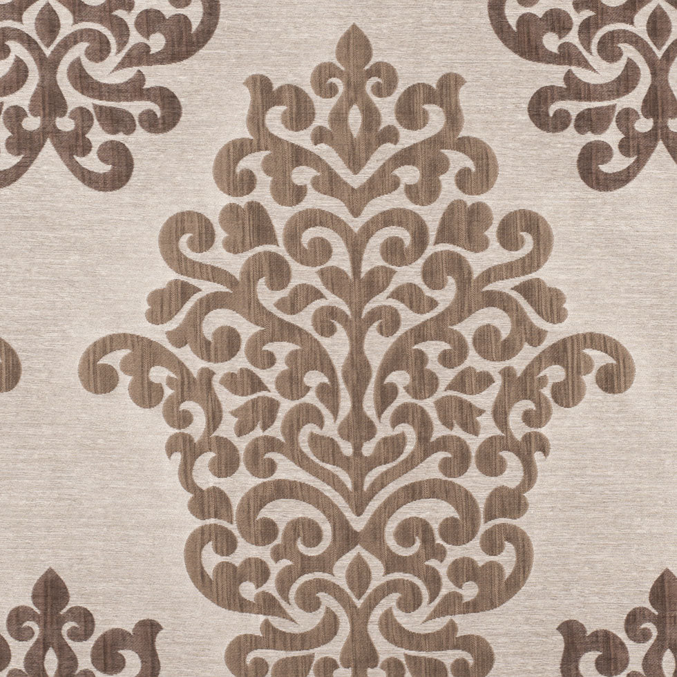 Cream/Chocolate Damask Brocade - Joann Fabrics