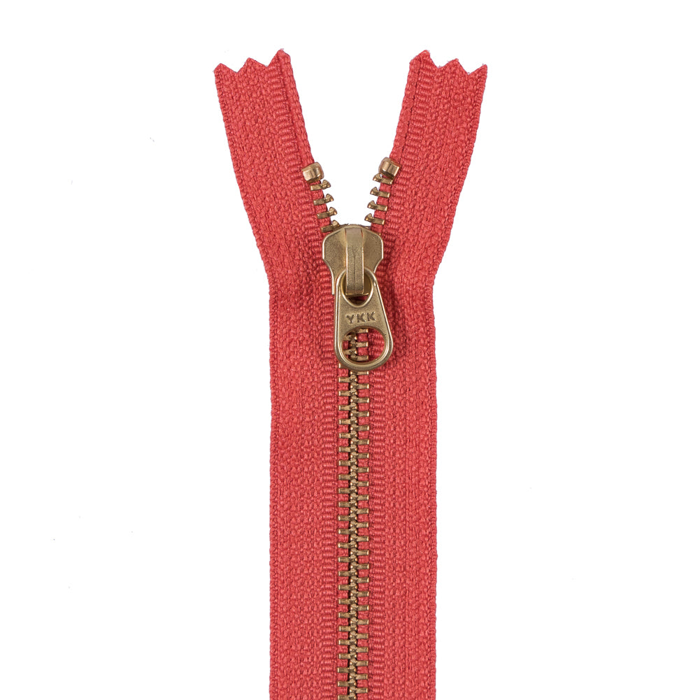 Metal Zipper with Gold Pull and Teeth 4.5