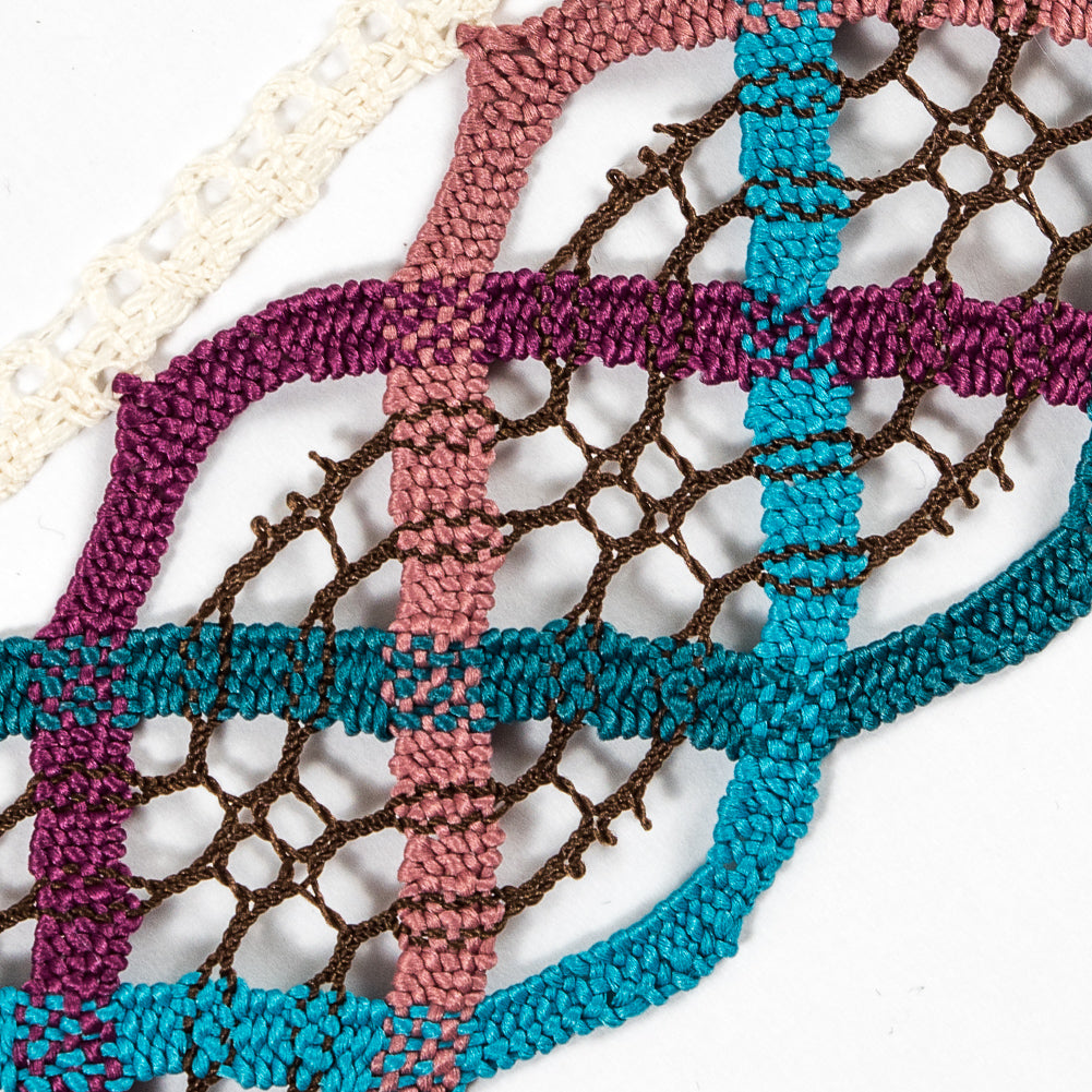 Mullticolor Crochet Trim - 1.5