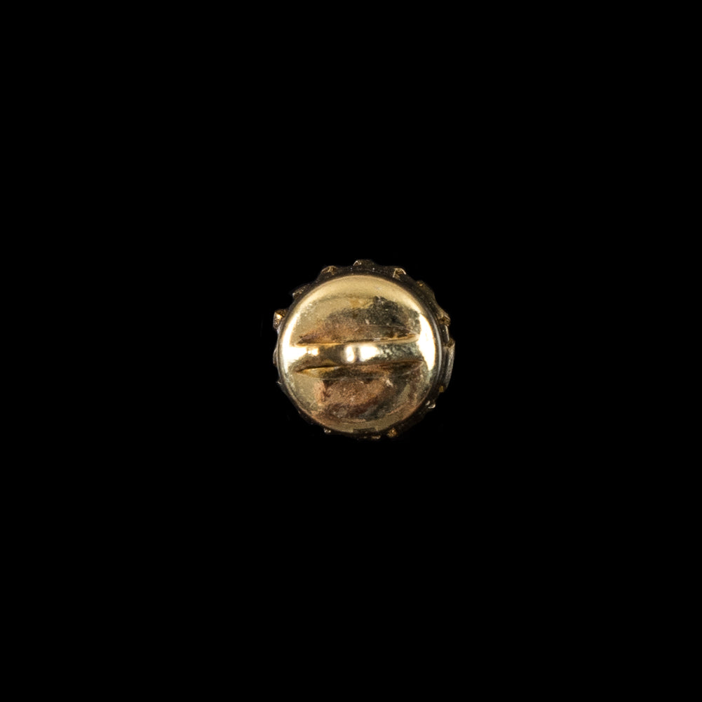Crystal Rhinestone and Gold Metal Czech Button - 14L/9mm - Joann Fabrics