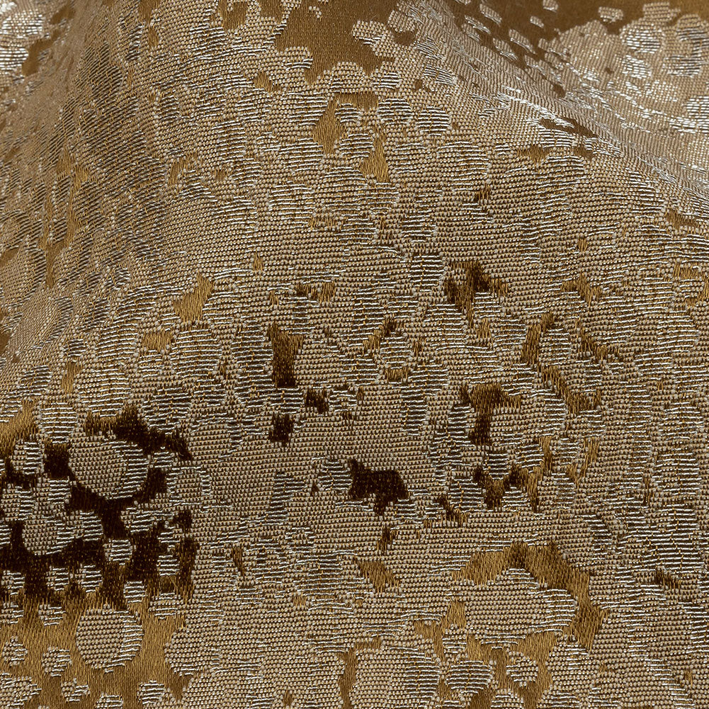 Metallic Drapery Jacquard - Brass Pebbly Spots - British Imported - Joann Fabrics