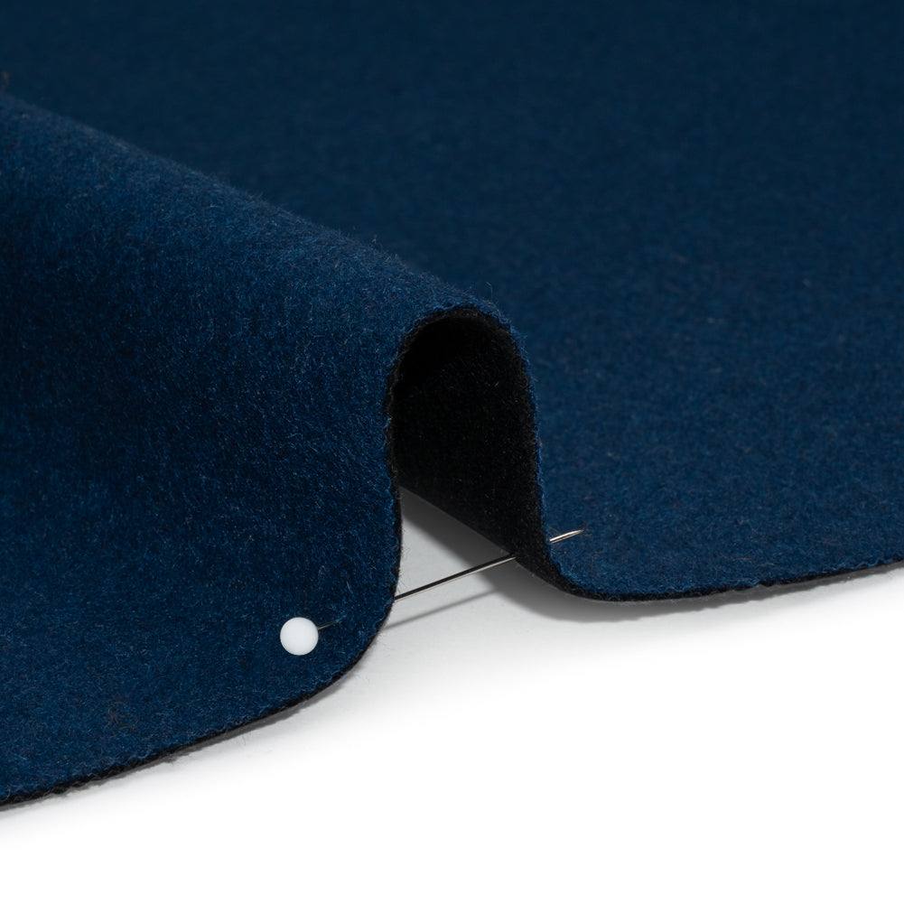 Dark Blue and Black Brushed Wool Blend Twill Double Cloth Coating - Joann Fabrics