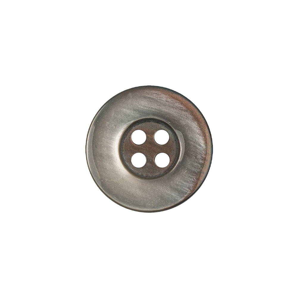 Iridescent Silver Blue and Brown Ombre 4-Hole Dish Style Jacket Button - 28L/18mm - Joann Fabrics